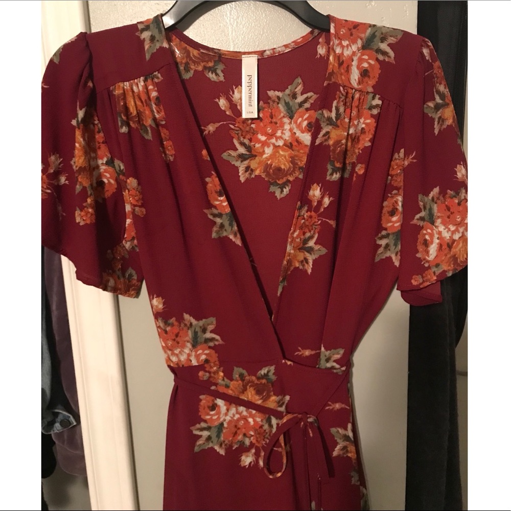 Floral Wrap Maxi Dress